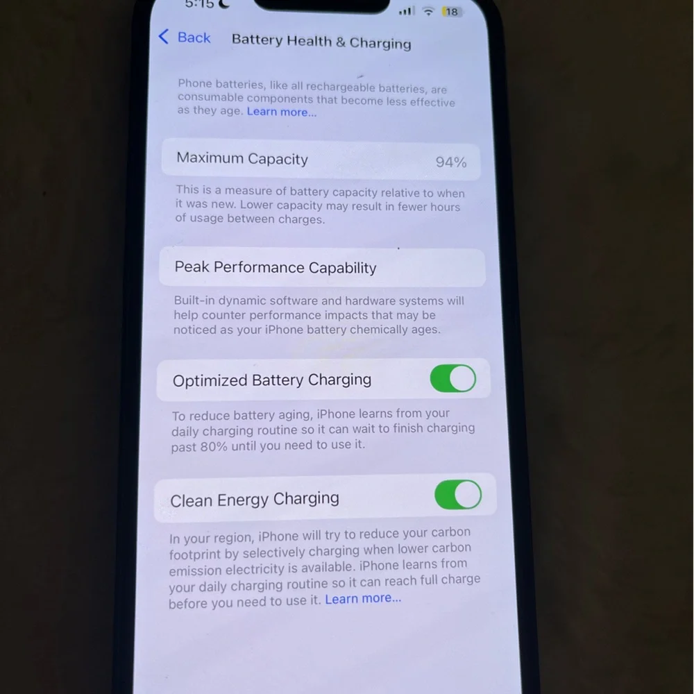 Black Smartphone with Purple Display